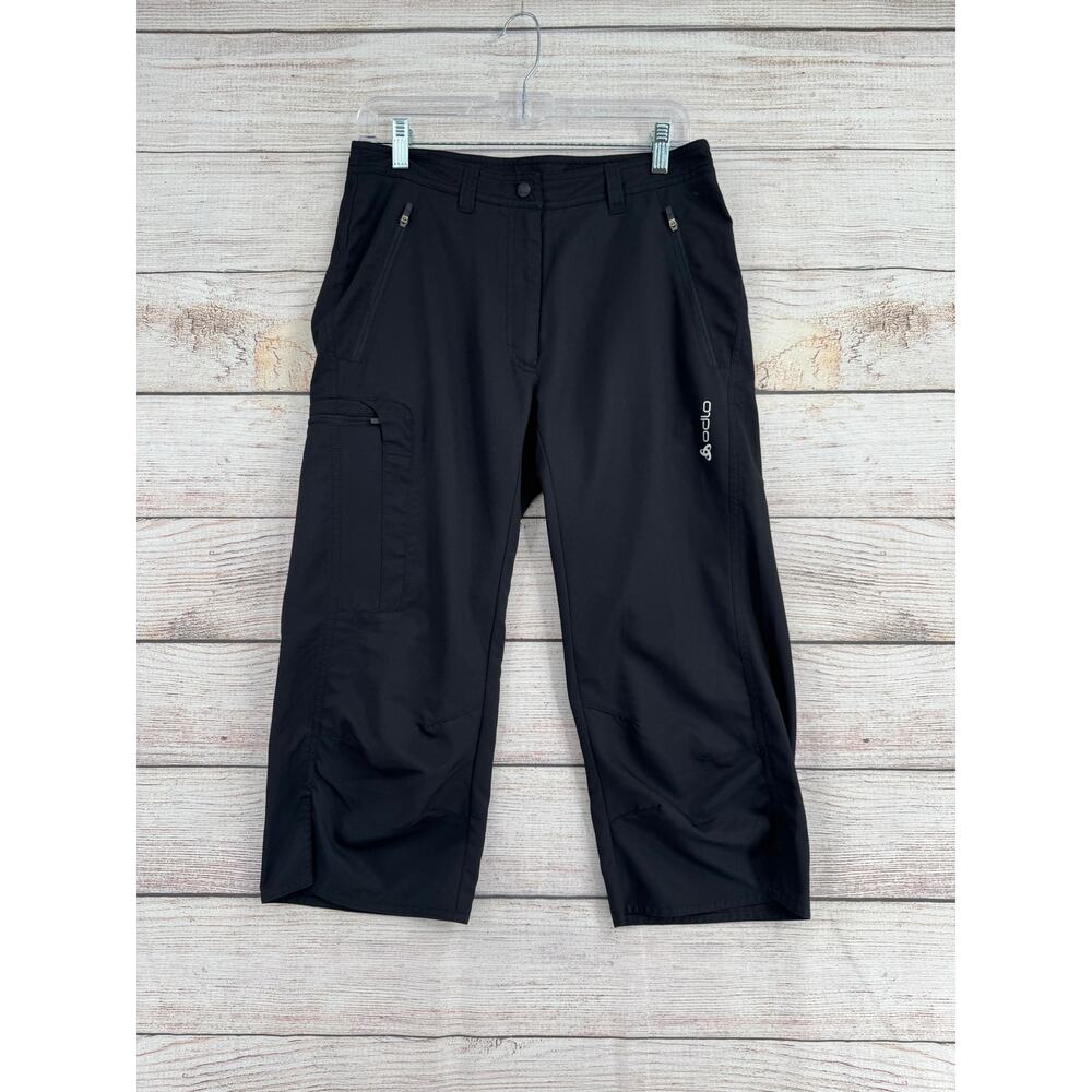 Odlo Cropped Cargo Hiking Pants‎ Womens 38/ US 6 Black Outdoor Swiss